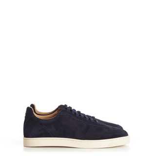 Brunello Cucinelli Brunello Cucinelli Suede Lace-Up Low-Top Sneakers with Contrast Sole