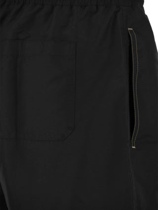 Brunello Cucinelli Technical Fabric Embroidered Logo Swim Trunks