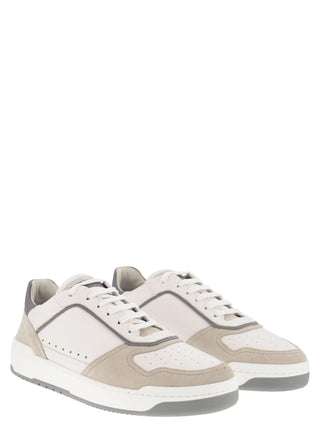 Brunello Cucinelli Brunello Cucinelli Leather Color-Block Low-Top Sneakers