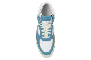 Rhude Rhude Two-Tone Leather High-Top Sneakers with Contrast Sole
