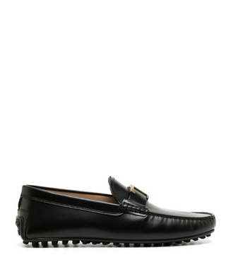 Tods Mens Leather T Gomminos in Black