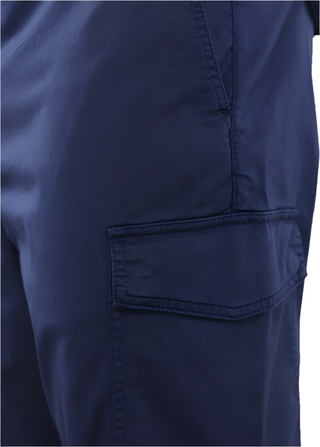 Brunello Cucinelli Brunello Cucinelli Cotton Cargo Trousers with Side Pockets Dark Blue