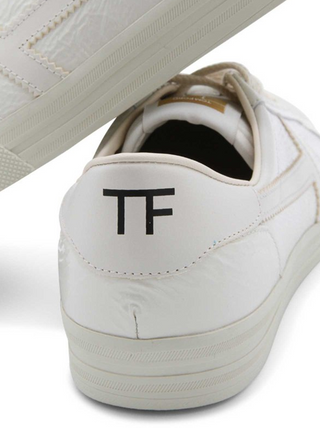 Tom Ford White Patent Leather Low-Top Sneakers