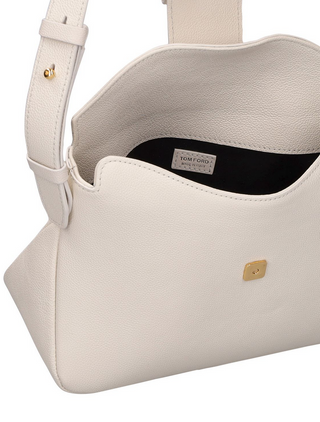 Tom Ford Grained Leather TF Logo Flap Shoulder Bag