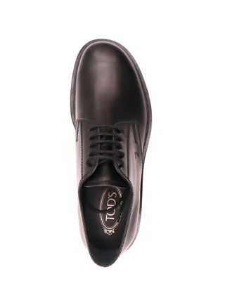 Tods Smooth Leather Laced Loafers with Substantial Sole