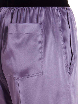 Tom Ford Silk Logo Waistband Straight-Leg Pants