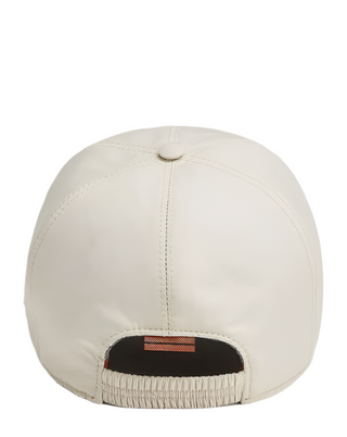 Zegna Smooth Leather Baseball Cap with Metal Logo