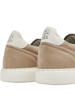 Brunello Cucinelli Nubuck Calfskin Sneakers In Light Brown