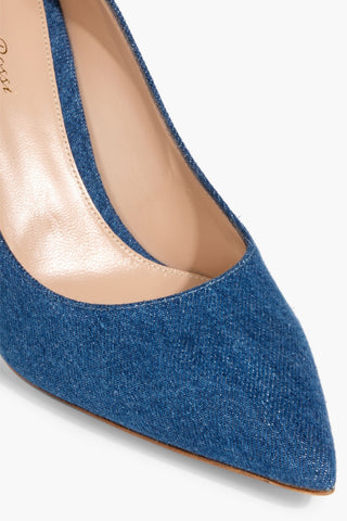 GIANVITO ROSSI GIANVITO 85 DENIM PUMPS - Size 36