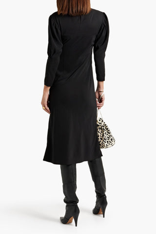 IRO MALDI EMBELLISHED CREPE DE CHINE MIDI DRESS - Size 36