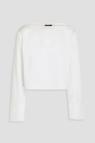 THEORY CROPPED SATIN TOP - Size M