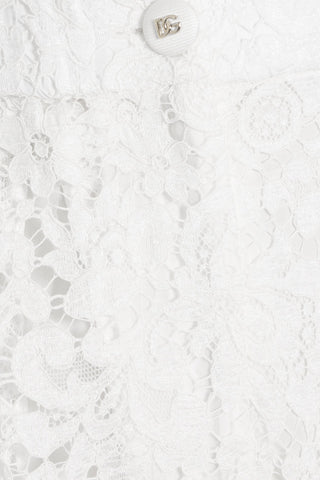 DOLCE&GABBANA CORDED LACE WIDE-LEG PANTS - Size 48