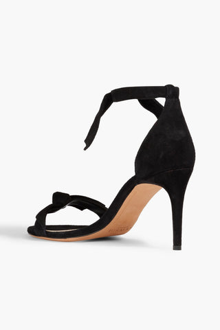 ALEXANDRE BIRMAN CLARITA 75 BOW-DETAILED SUEDE SANDALS - Size 36.5