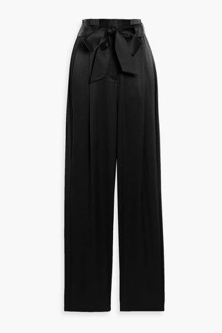 MICHELLE MASON DUCHESSE SILK-SATIN TAPERED PANTS - Size 2