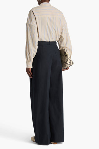 3.1 PHILLIP LIM COTTON-BLEND CANVAS WIDE-LEG PANTS - Size 2