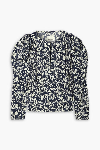 ISABEL MARANT ZARGA PRINTED STRETCH-SILK CREPE DE CHINE BLOUSE - Size 40