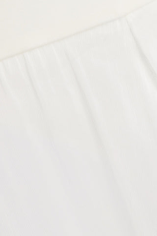 ESSE STUDIOS AIRE STRAPLESS STRETCH KNIT-PANELED LINEN AND SILK-BLEND MAXI DRESS - Size 8