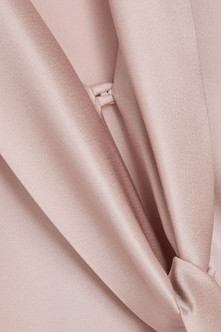 VICTORIA BECKHAM TIE-NECK SATIN BLOUSE - Size 6