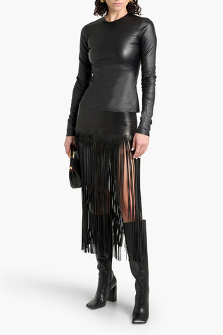 VALENTINO GARAVANI LEATHER TOP - Size 46