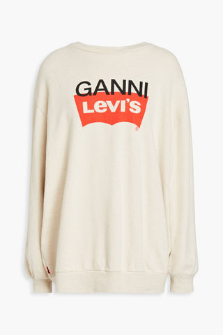 LEVI'S LOGO-PRINT FRENCH COTTON-BLEND TERRY SWEATSHIRT - Size S