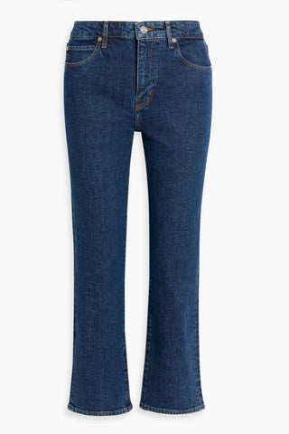 FRAME THE RULER CROP HIGH-RISE STRAIGHT-LEG JEANS - Size 26
