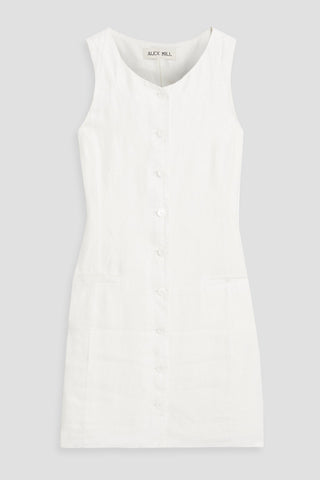 ALEX MILL ANNA LINEN-TWILL MINI DRESS - Size M