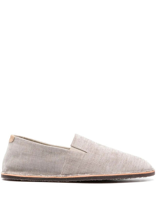 Brunello Cucinelli Textured Linen Blend Slip-On Espadrilles Light Grey