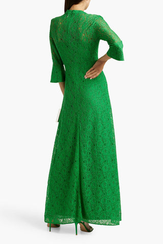 HVN ASHLEY METALLIC CORDED LACE MAXI DRESS - Size 4