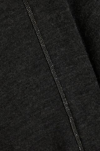 BRUNELLO CUCINELLI BEAD-EMBELLISHED CASHMERE AND SILK-BLEND DRESS - Size M