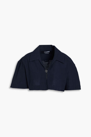 JACQUEMUS BEBI CROPPED HEMP AND COTTON-BLEND SHIRT - Size 38