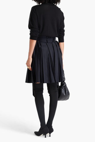 PETER DO BELTED PLEATED SATEEN SKIRT - Size 36