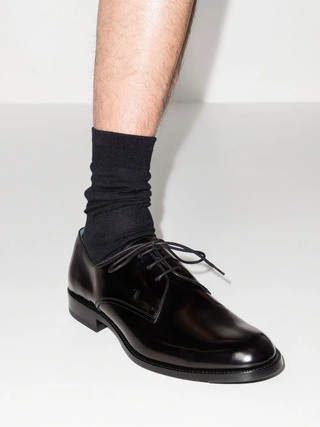 Tods Polished Leather Lace-Up Derby Shoes