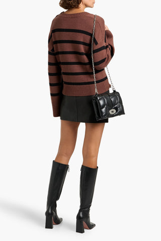 PAIGE ZOFIA STRIPED INTARSIA-KNIT SWEATER - Size M