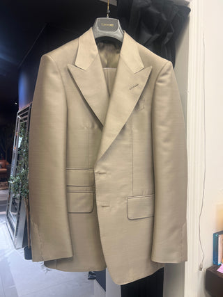 Tom Ford Silk Blend Single-Breasted Suit Stone