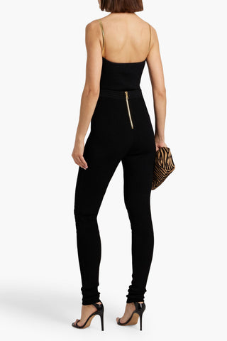 BALMAIN RIBBED-KNIT SKINNY PANTS - Size 48