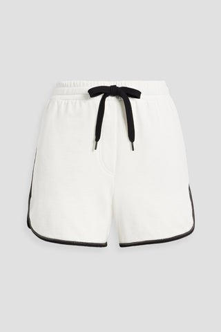 BRUNELLO CUCINELLI BEAD-EMBELLISHED FRENCH COTTON-TERRY SHORTS - Size XXS
