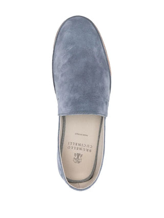 Brunello Cucinelli Denim Blue Suede Espadrilles