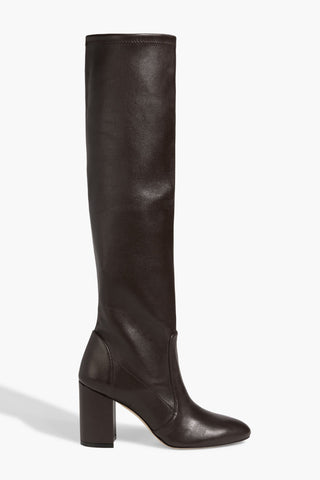 STUART WEITZMAN YULIANA 85 LEATHER KNEE BOOTS - Size 6