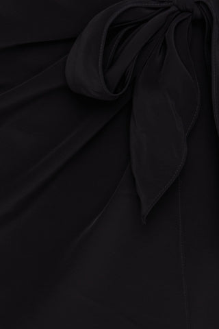 THEORY WRAP-EFFECT CREPE MIDI SKIRT - Size 0