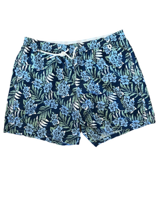ISAIA Printed Floral Drawstring Swim Trunks
