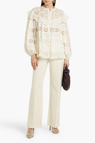 ISABEL MARANT SOROKIA LYOCELL-BLEND STRAIGHT-LEG PANTS - Size 36