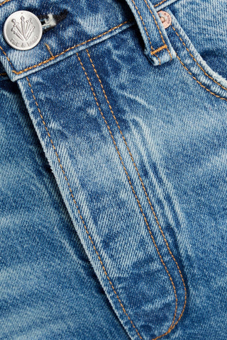RAG & BONE NINA CROPPED FADED HIGH-RISE SLIM-LEG JEANS - Size 28