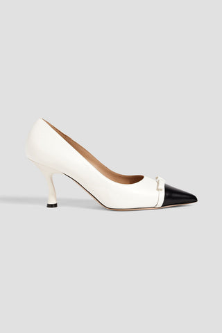 MALONE SOULIERS BEATRIX 70 BOW-DETAILED LEATHER PUMPS - Size 39