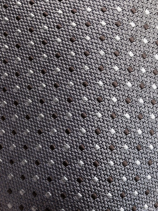 Brunello Cucinelli Woven Geometric Dot Pattern Tie in Medium Grey