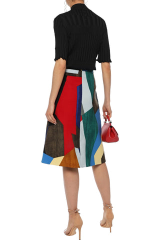 CAROLINA HERRERA RIBBED-KNIT TURTLENECK TOP - Size S