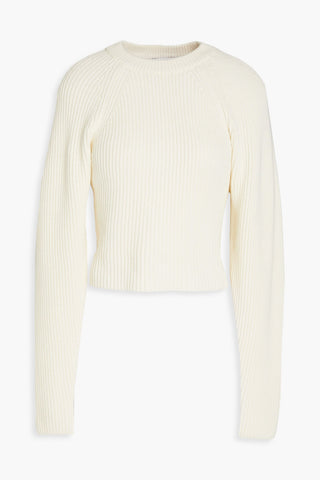 LVIR CUTOUT RIBBED COTTON SWEATER - Size M
