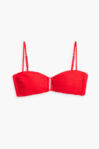 VIX PAULA HERMANNY DUNE RIBBED BANDEAU BIKINI TOP - Size XL