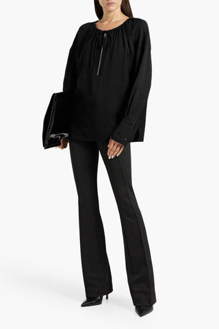 HELMUT LANG GATHERED SATIN BLOUSE - Size S