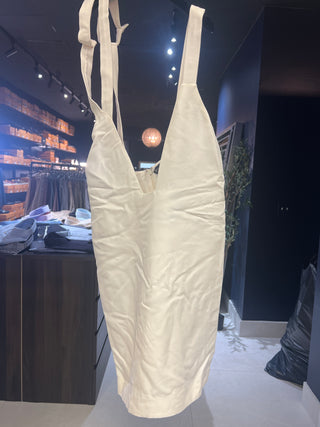 Tom Ford Silk Deep V-Neck Slip Dress Ecru