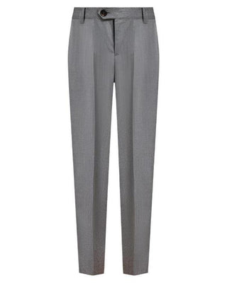 Brunello Cucinelli Textured Wool-Blend Mid-Rise Slim-Fit Trousers